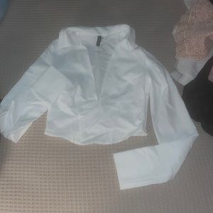 White v neck top